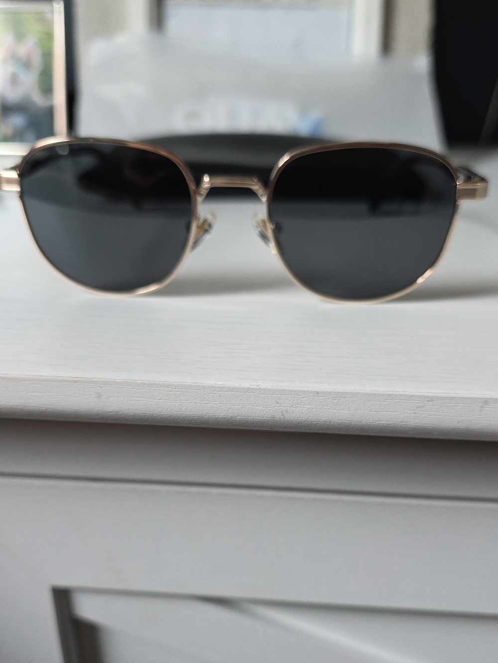 Quay Australia Rose Gold Slim Frame Sunglasses
